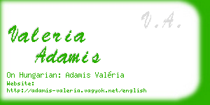 valeria adamis business card