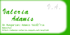 valeria adamis business card